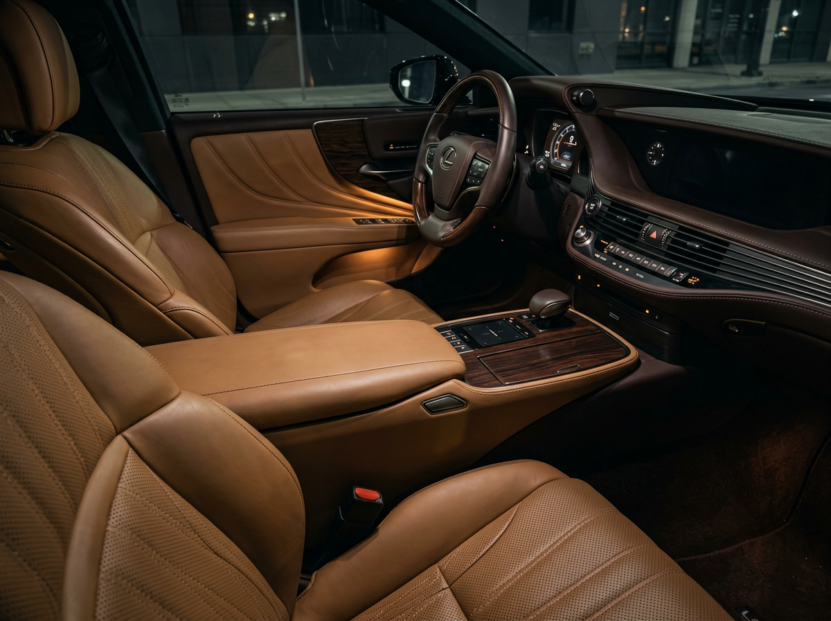 Executive leather cabin interior